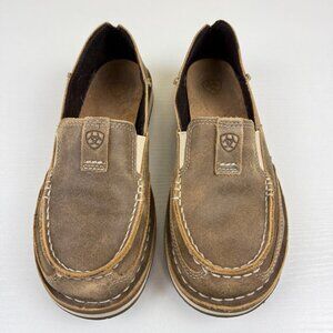 Ariat Women's Cruiser in Brown Bomber Leather Slip On Loafer